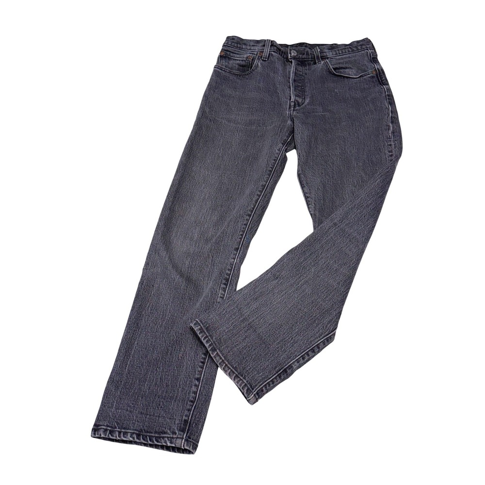 Levis Premium 501 Original Fit Jeans Mens 28x28 Faded Black Grey Vintage Vibe
